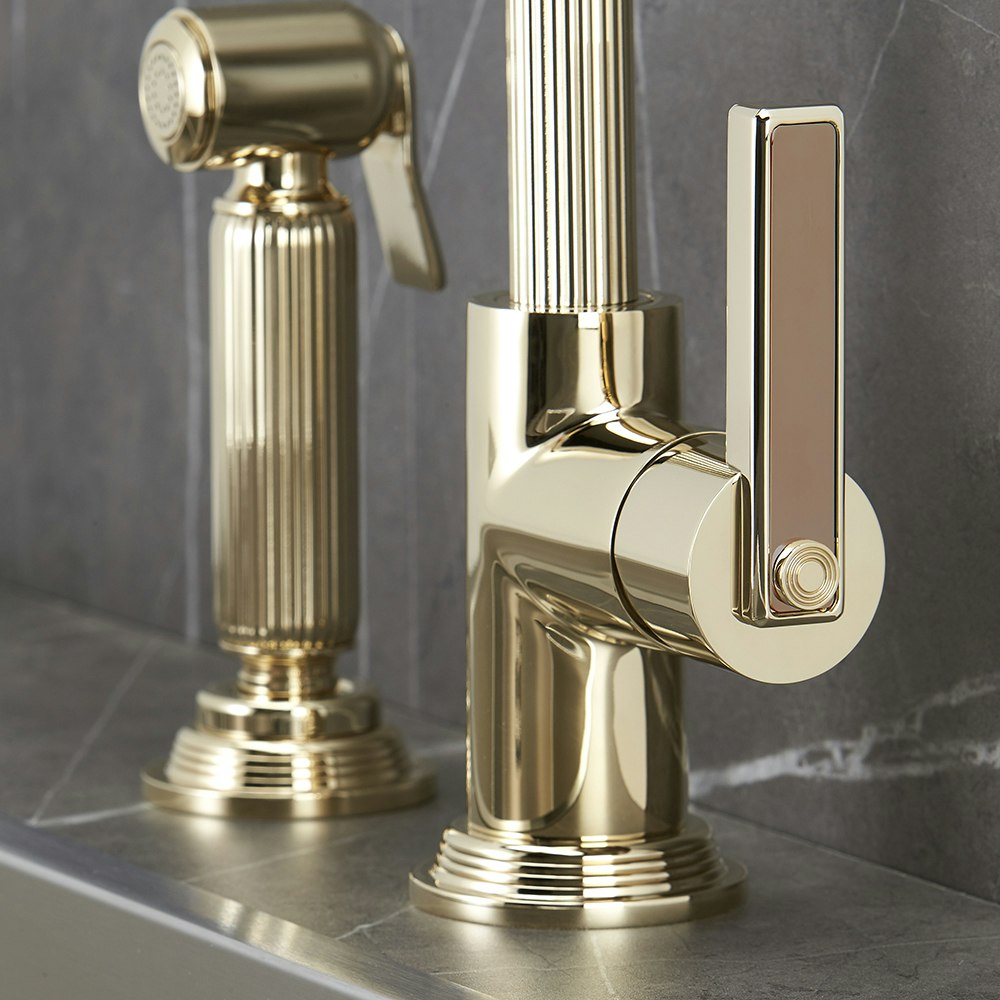 gold polished faucet