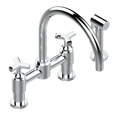 chrome polished faucet