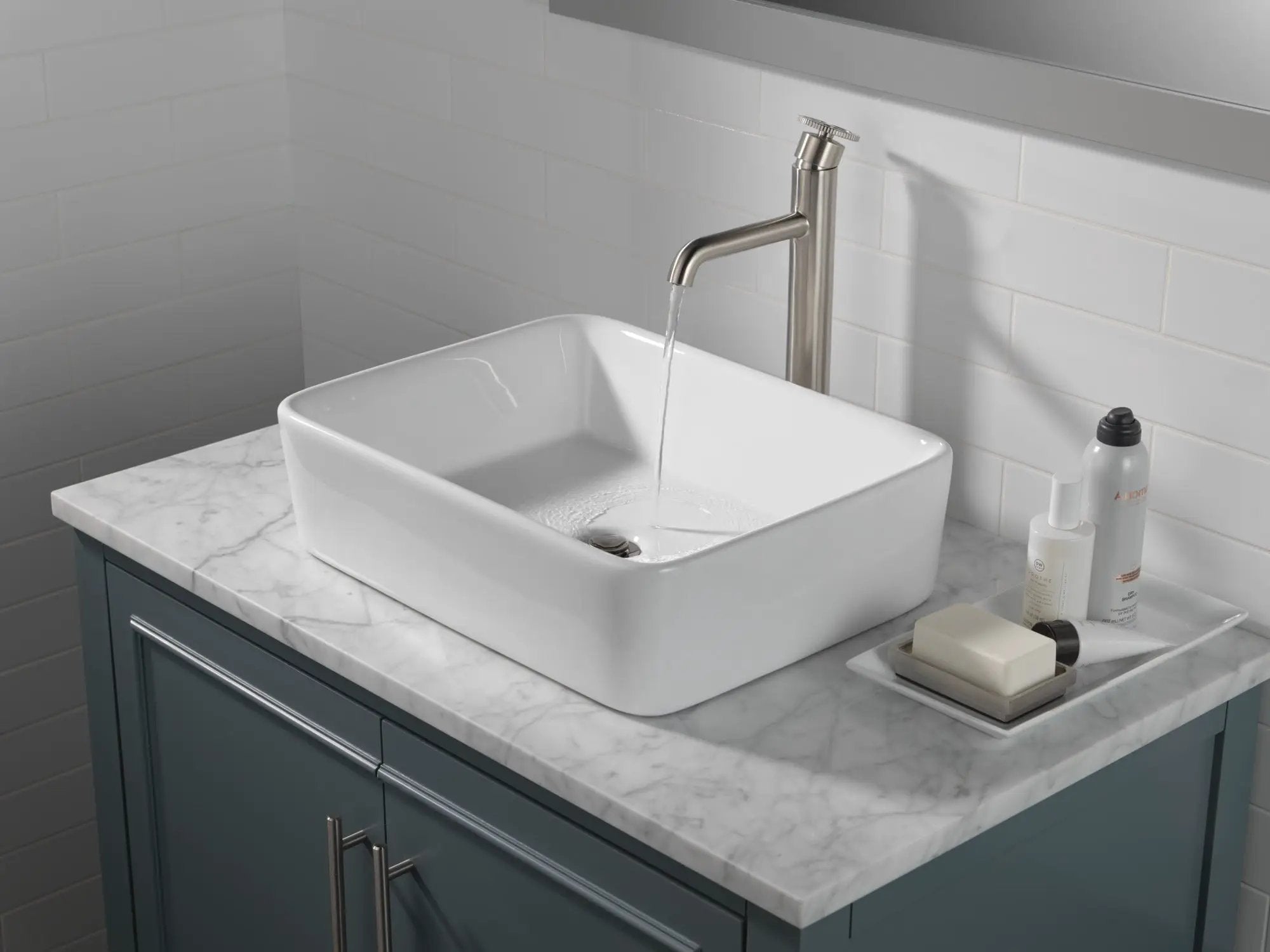 stainless bathroom faucet