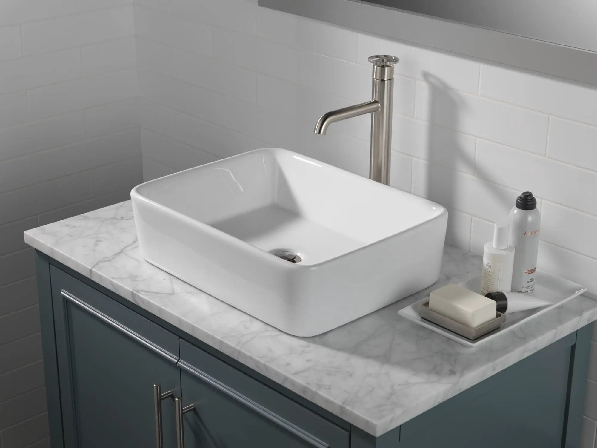 stainless bathroom faucet