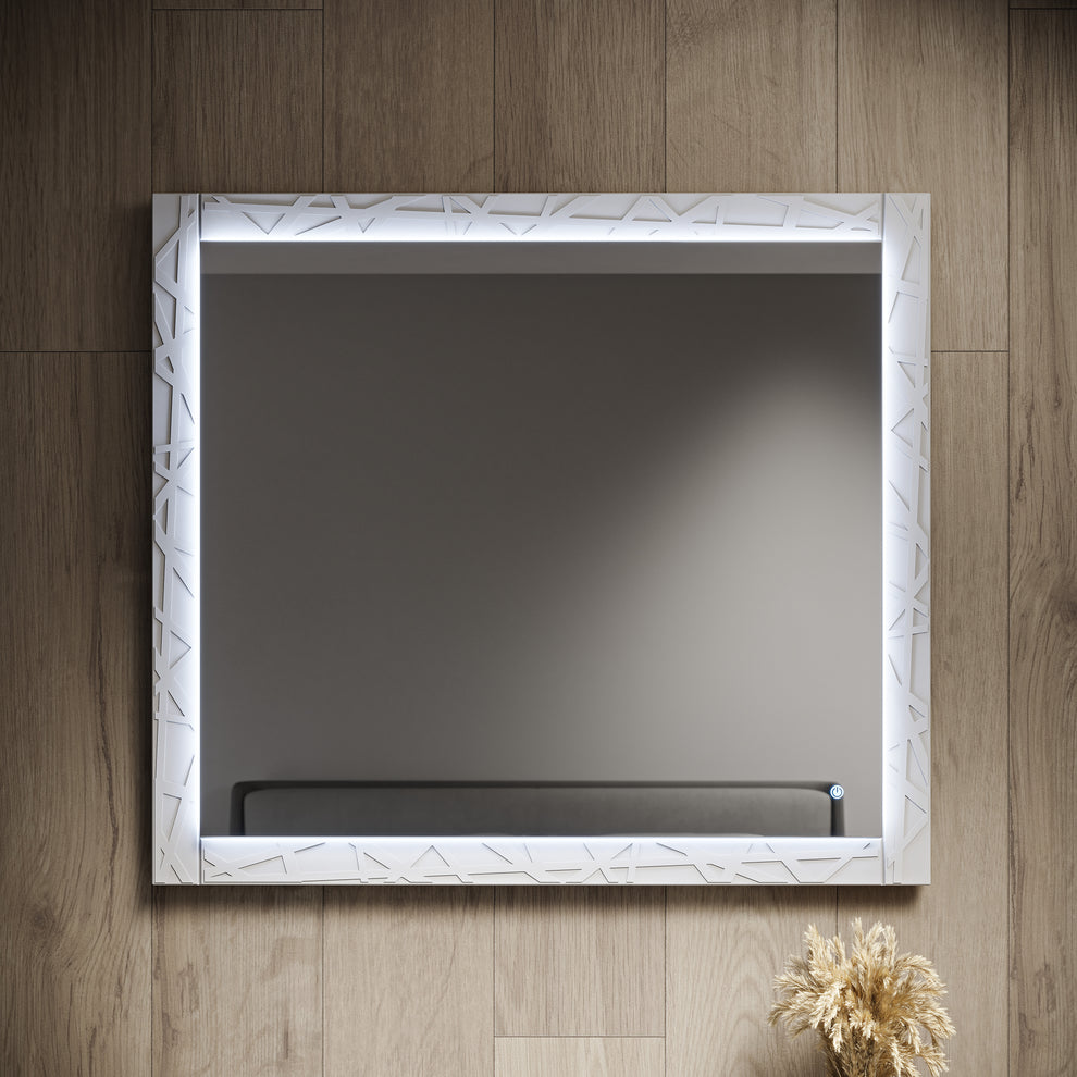 white matte mirror