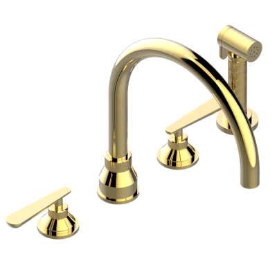 THG Paris Dean Three Hole Kitchen Faucet with Side Spray by THG Paris