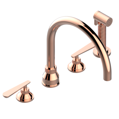 THG Paris Dean Three Hole Kitchen Faucet with Side Spray by THG Paris