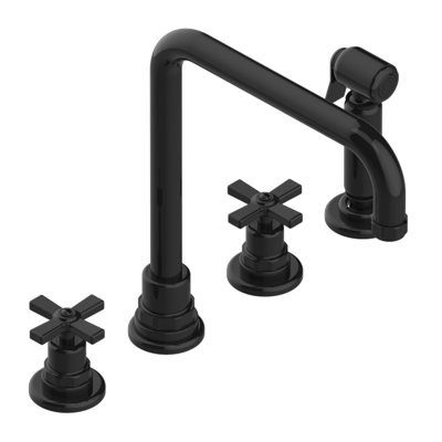 THG Paris Saint-Germain Three Hole Kitchen Faucet with Side Spray by THG Paris