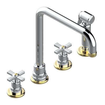 THG Paris Saint-Germain Three Hole Kitchen Faucet with Side Spray by THG Paris