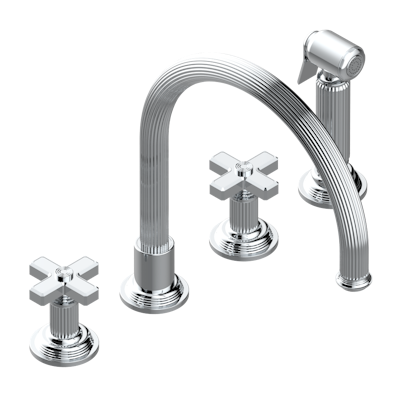 chrome polished faucet