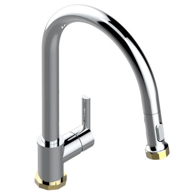 THG Paris Les Ondes Single Hole Pull Out Kitchen Faucet by THG Paris