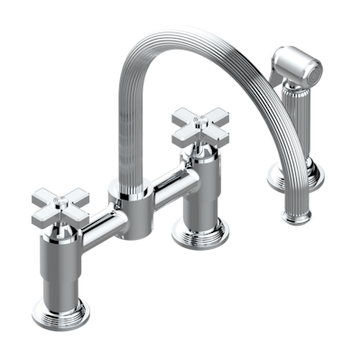 chrome polished faucet