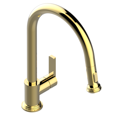 THG Paris West Coast Metal Single Hole Pull Out Kitchen Faucet by THG Paris