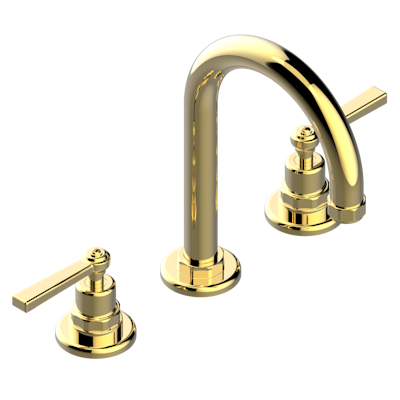 THG Paris Club Saint-Germain with Lever Handles Widespread Lavatory Set with Drain by THG Paris