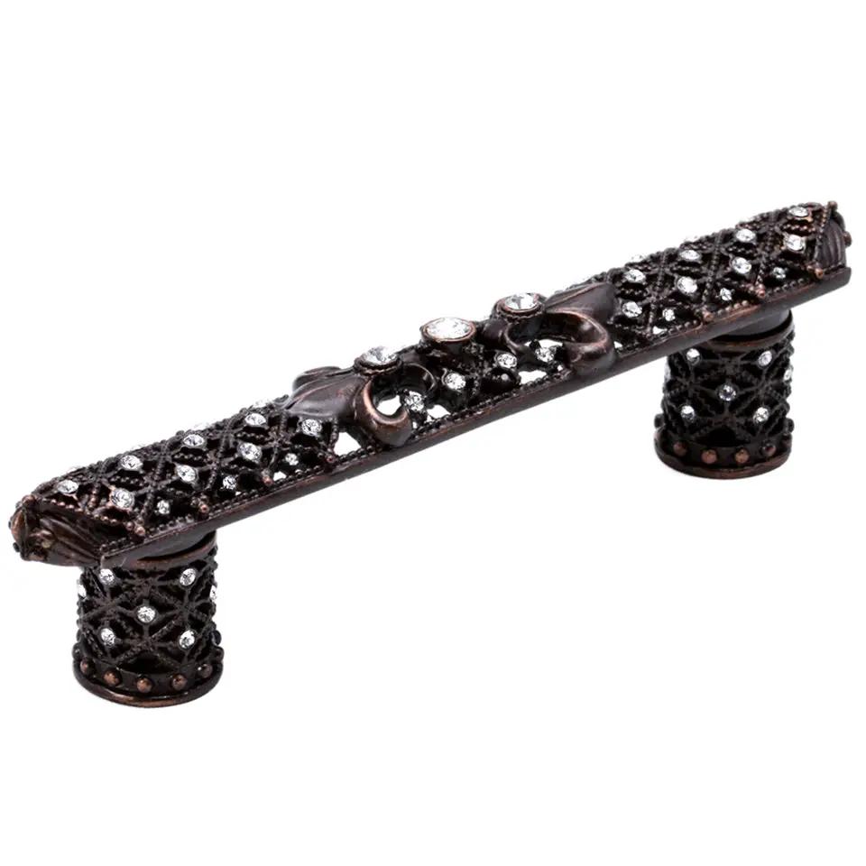 Carpe Diem Versailles Small Pull Fleur De Lys - Decorated with Swarovski Crystals by Carpe Diem