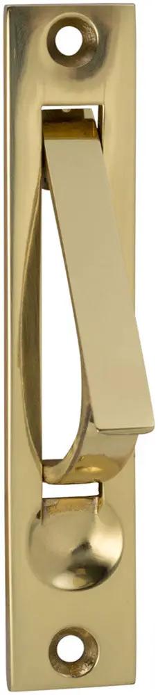 Omnia Floor Stops Solid Brass Sliding Pocket Door Edge Pull by Omnia