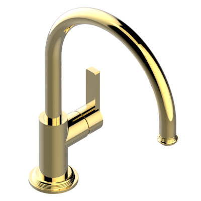 THG Paris West Coast Black Onyx Single Hole Kitchen Faucet with Swivel Spout by THG Paris