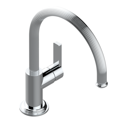 chrome polished faucet