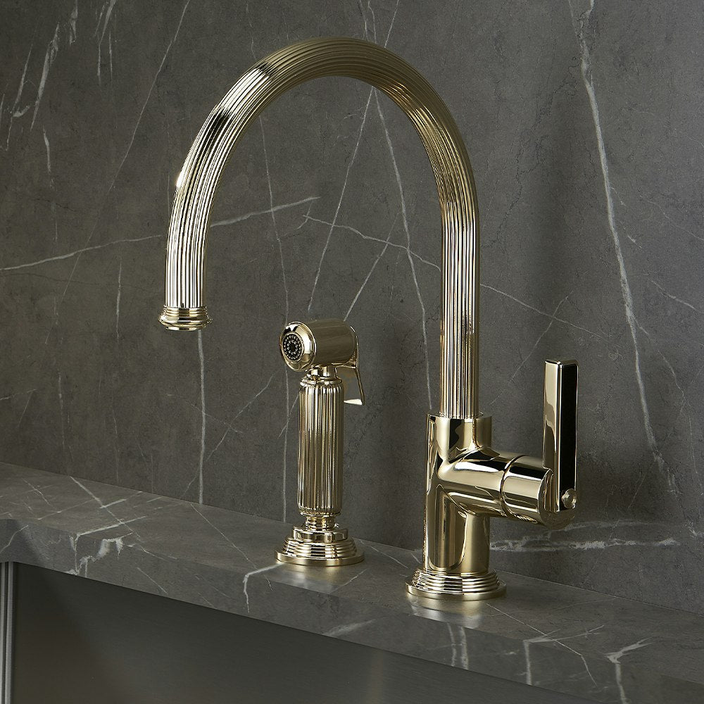 gold polished faucet