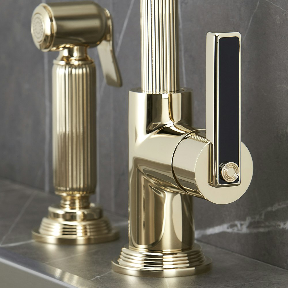 gold polished faucet