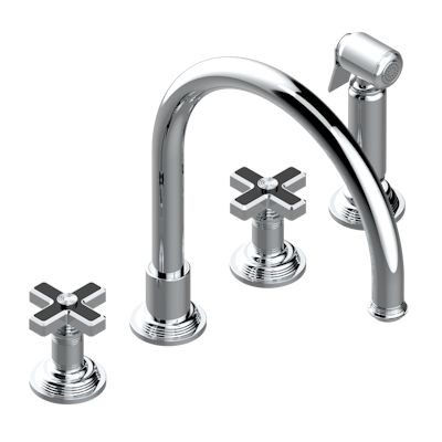 chrome polished faucet