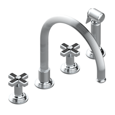 chrome polished faucet