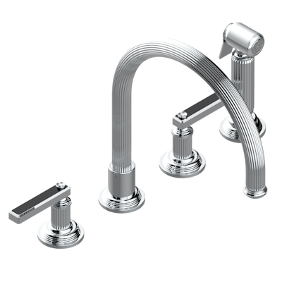chrome polished faucet