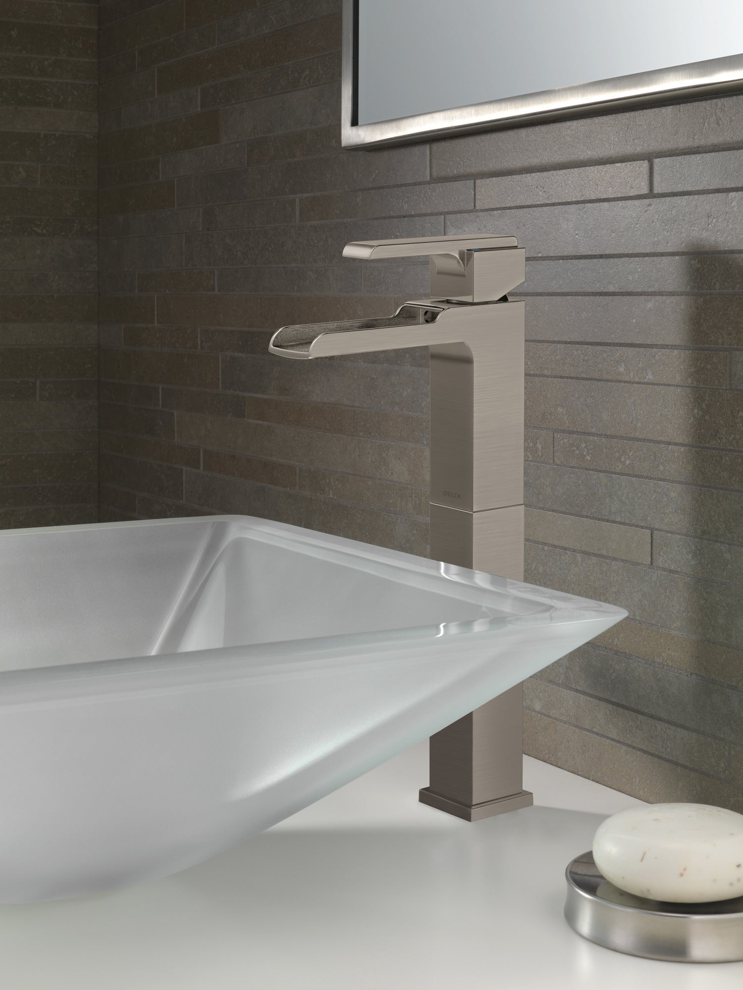 stainless bathroom faucet