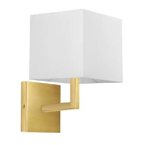 aged brass/white wall sconce