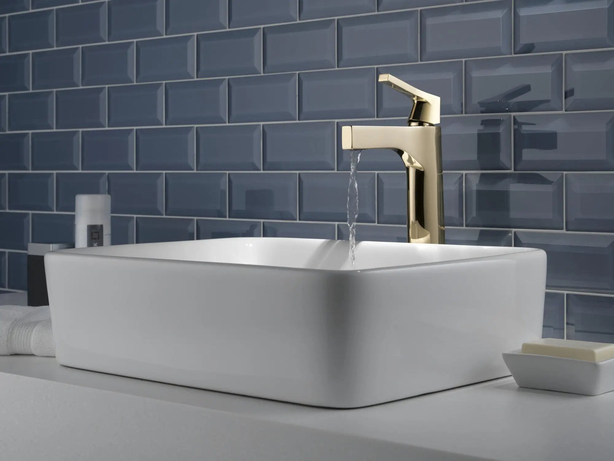 polished nickel bathroom faucet