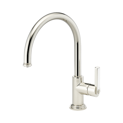 THG Paris West Coast White Onyx Single Hole Mixer with Swivel and Side Spray