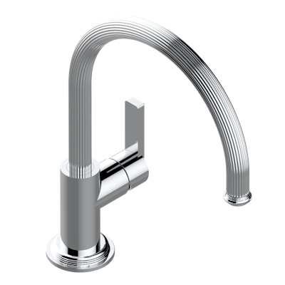 chrome polished faucet