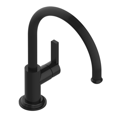 THG Paris Grand Central White Onyx Single Hole Kitchen Faucet with Swivel Spout