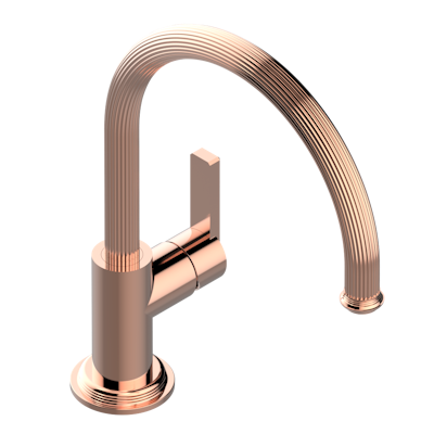 THG Paris Grand Central White Onyx Single Hole Kitchen Faucet with Swivel Spout by THG Paris