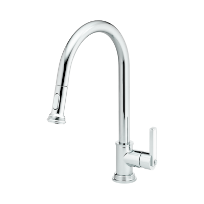 chrome polished faucet