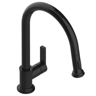 THG Paris West Coast White Onyx Single Hole Pull Out Kitchen Faucet