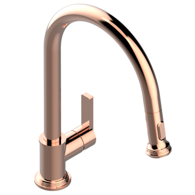 THG Paris West Coast White Onyx Single Hole Pull Out Kitchen Faucet