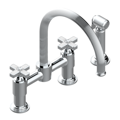 chrome polished faucet