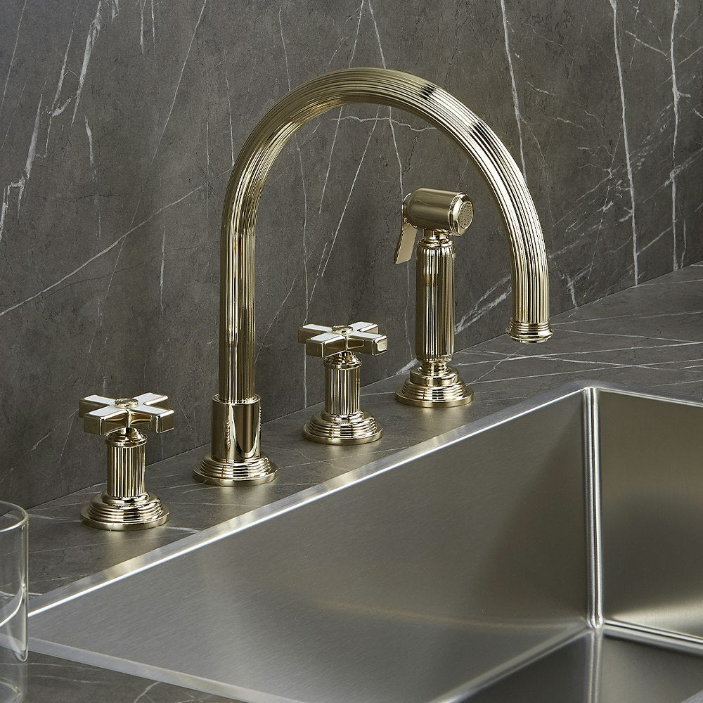 gold polished faucet