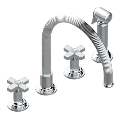 chrome polished faucet
