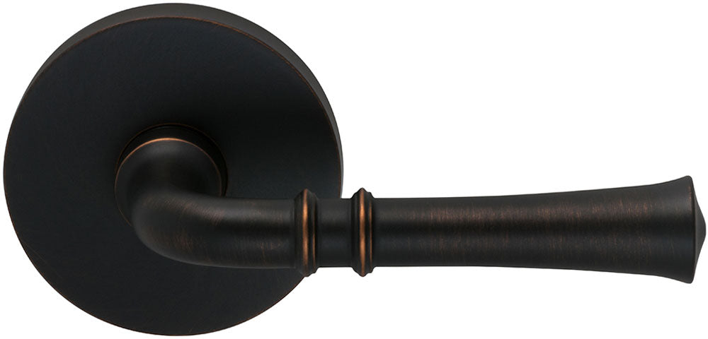 Omnia Prodigy Interior Traditional Lever Latchset with Modern Round Rose by Omnia