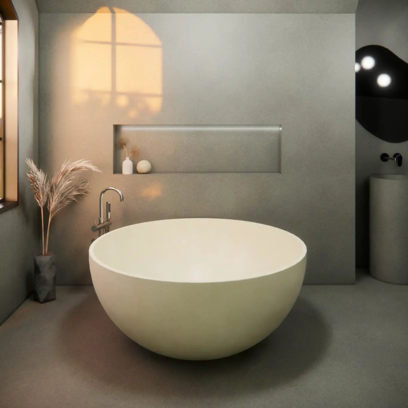 Balux Kopa 55 Concrete Freestanding Bathtub by Balux