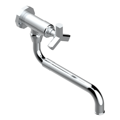 chrome polished faucet
