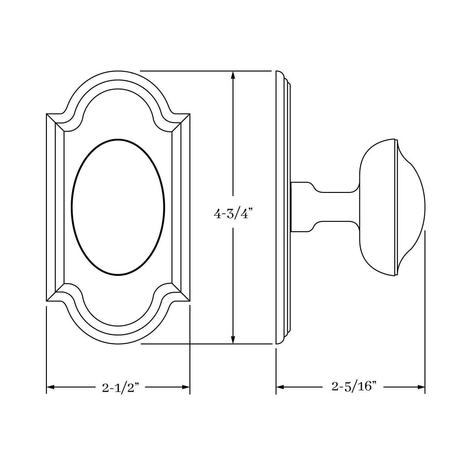 interior knob set