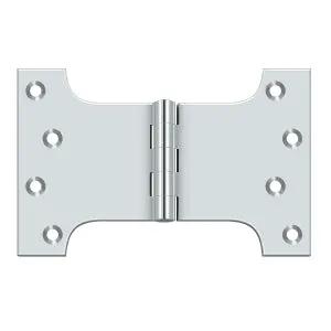 polished chrome hinge