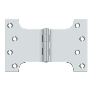 polished chrome hinge