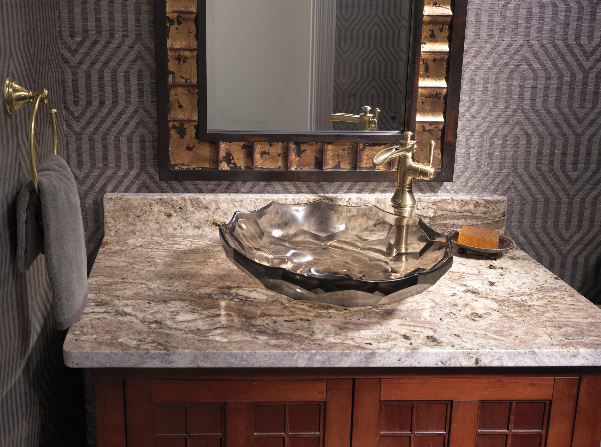 champagne bronze bathroom faucet