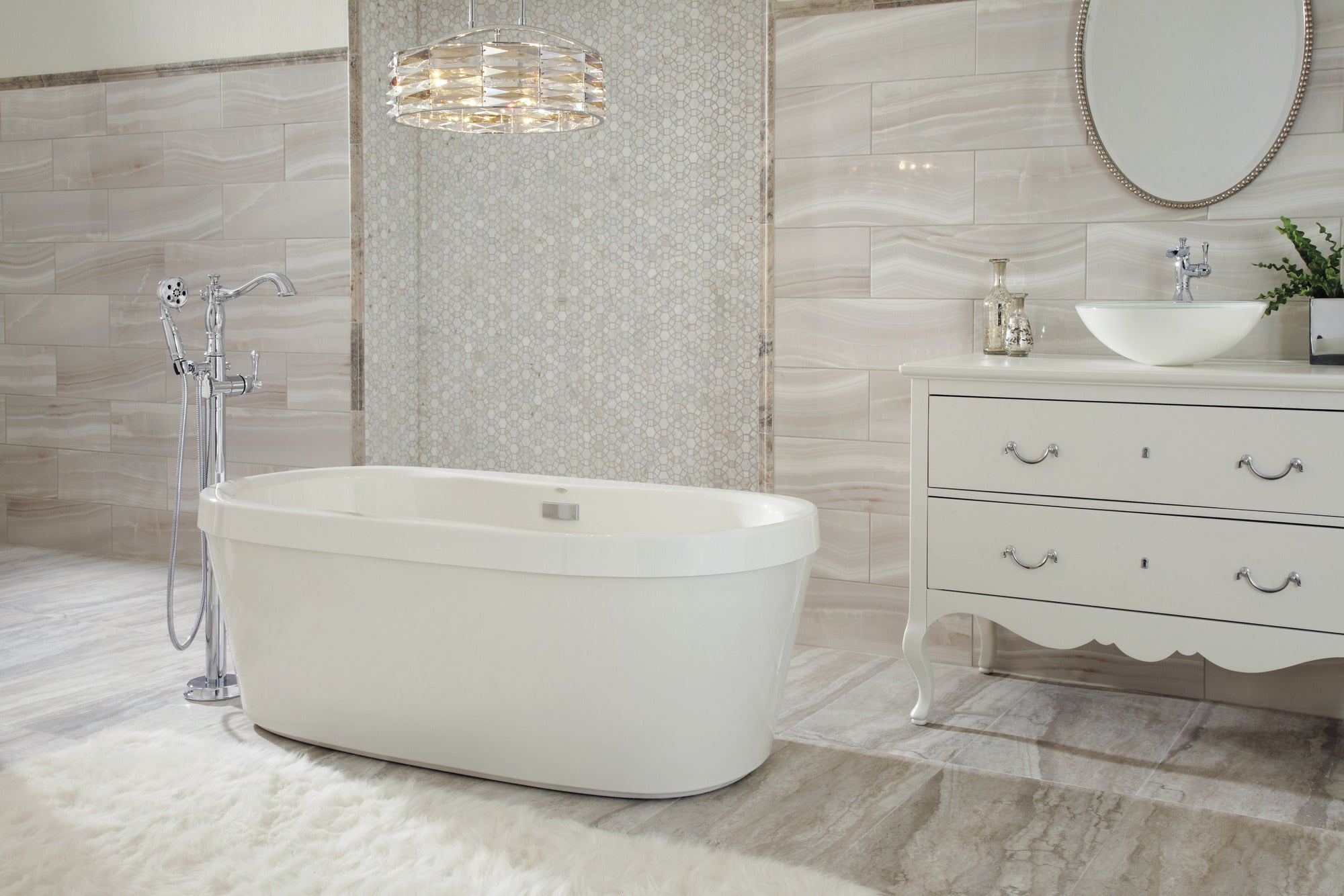 chrome bathroom faucet