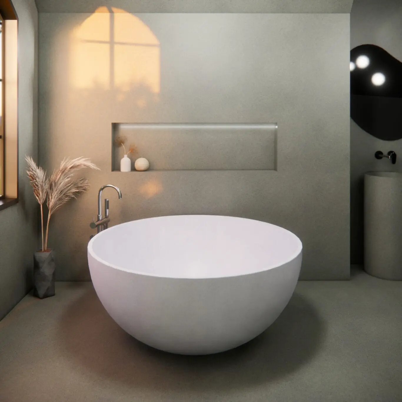 Balux Kopa 55 Concrete Freestanding Bathtub by Balux
