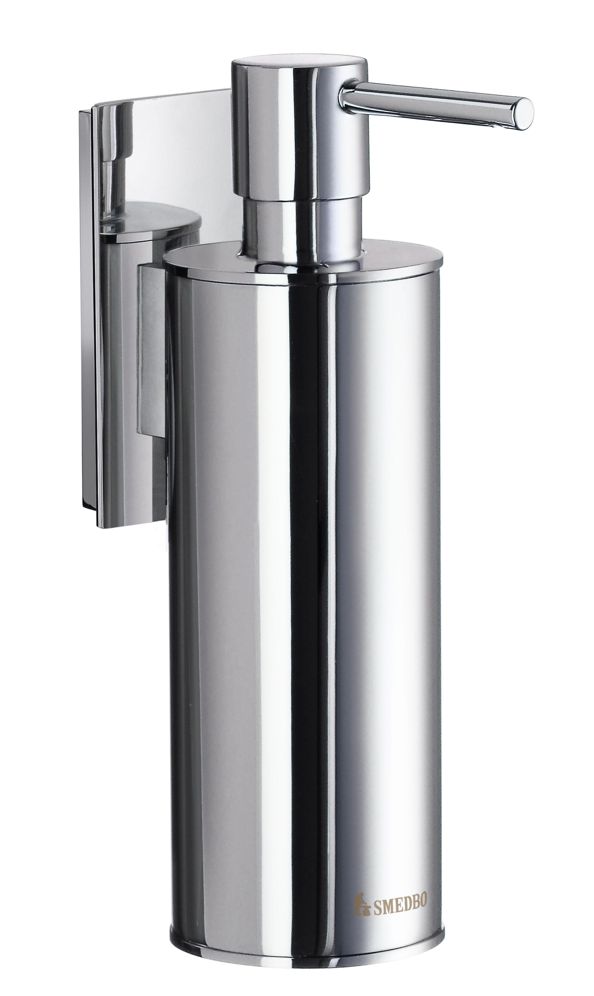 polished chrome soap dispenser