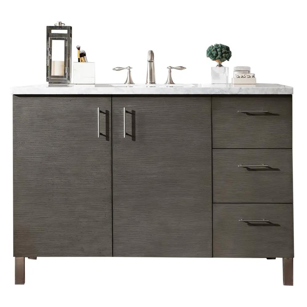 James Martin Metropolitan 48" Single Vanity Set - Silver Oak by James Martin Vanities
