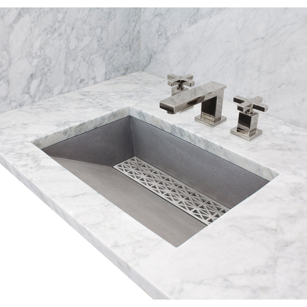 gray concrete sink