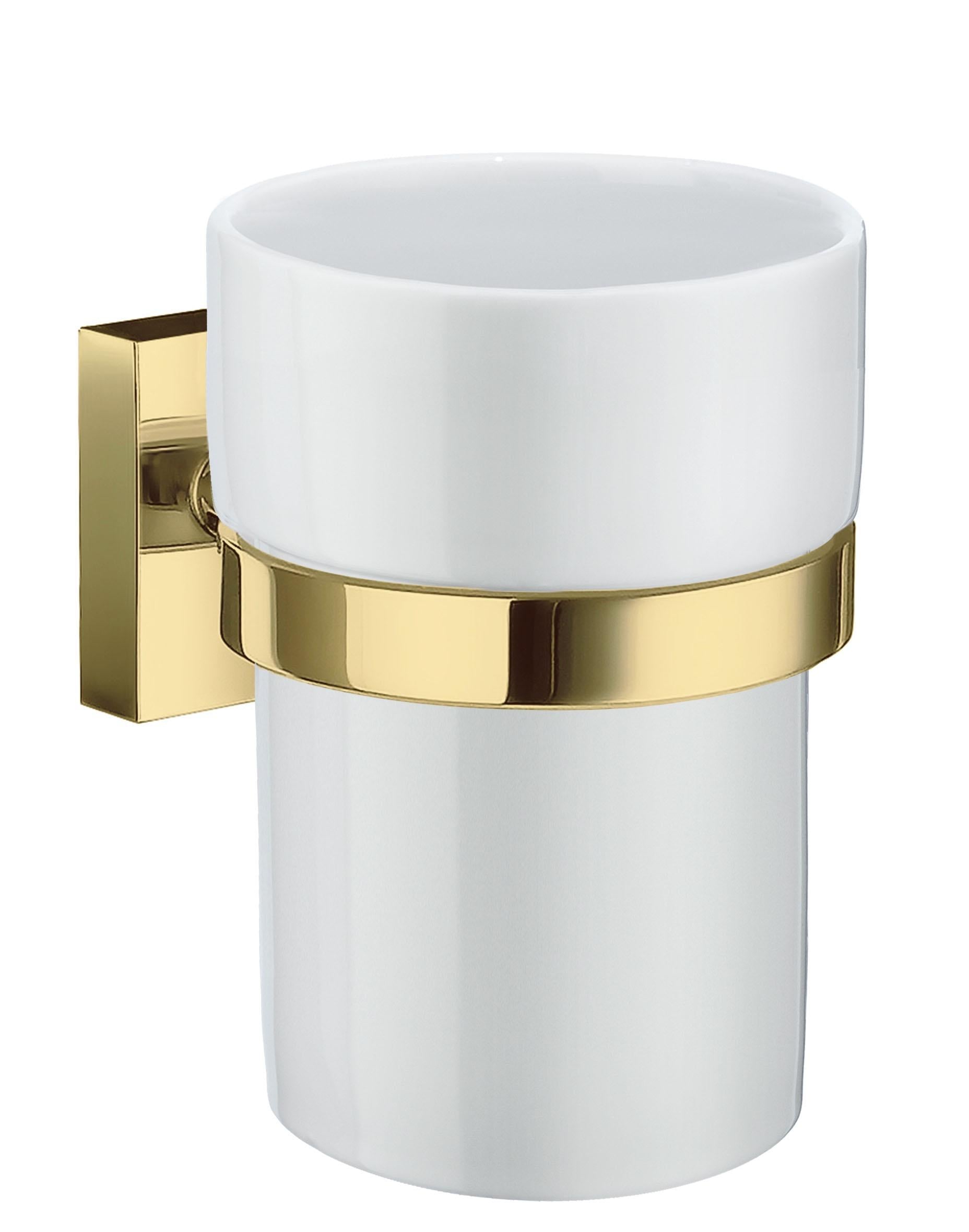 polished brass tumbler