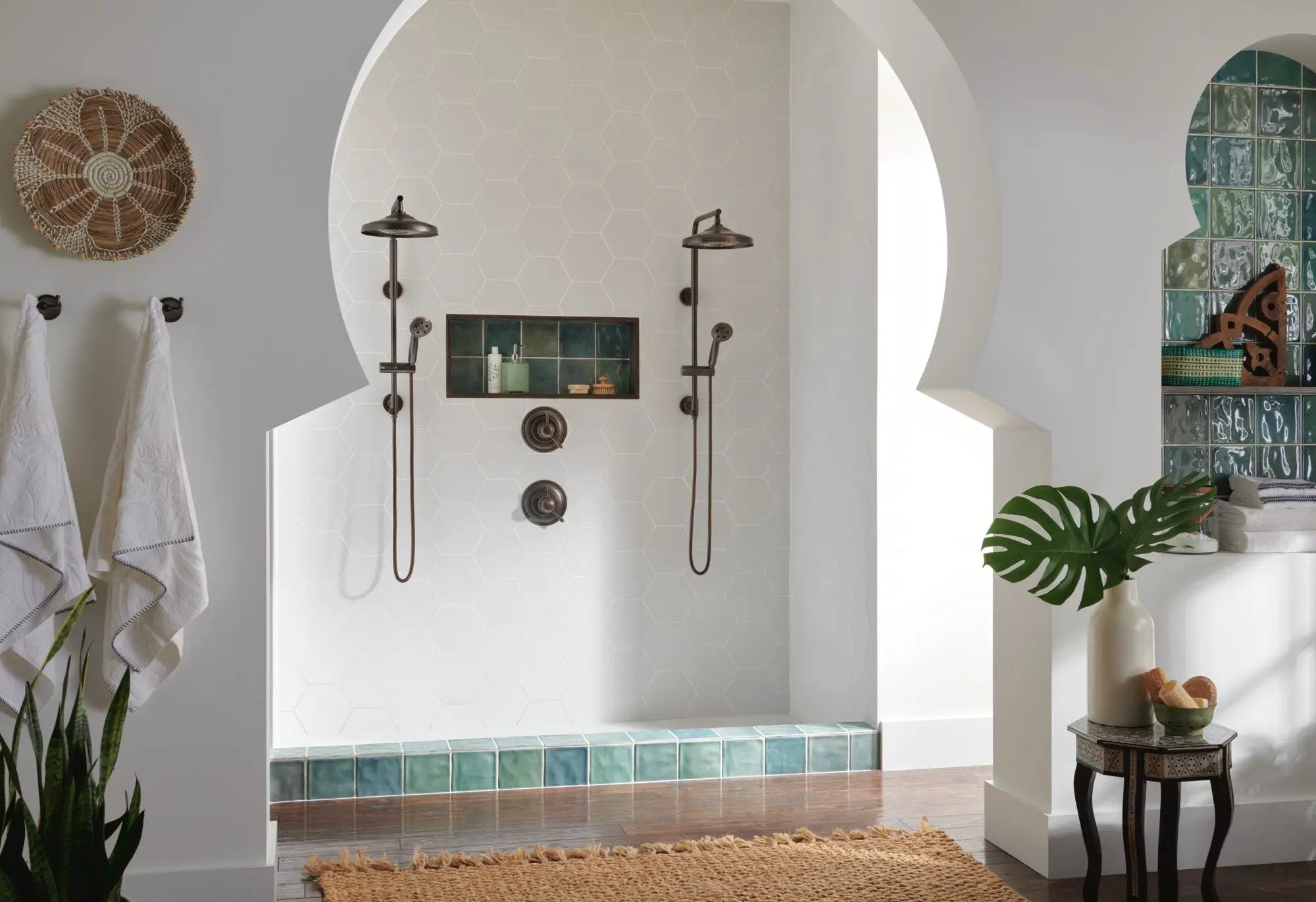 venetian bronze shower column